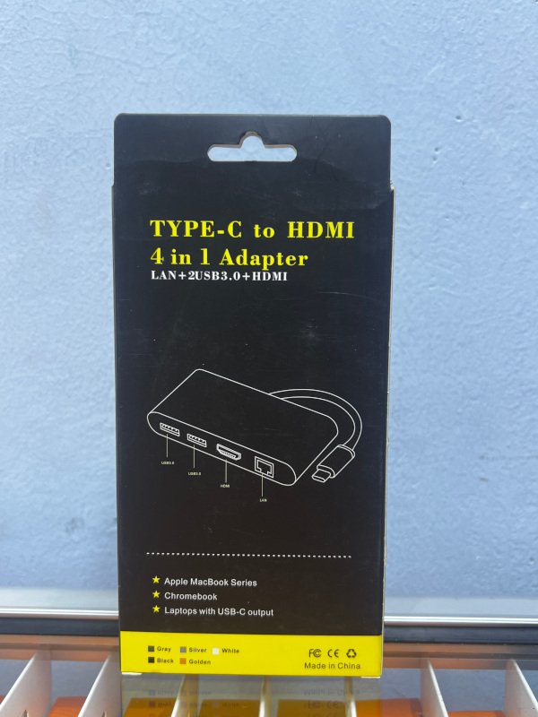 Type-C To HDTV 4 in 1 Adapter back
